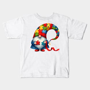 Gnome Puzzle Autism Awareness Gift for Birthday, Mother's Day, Thanksgiving, Christmas Kids T-Shirt